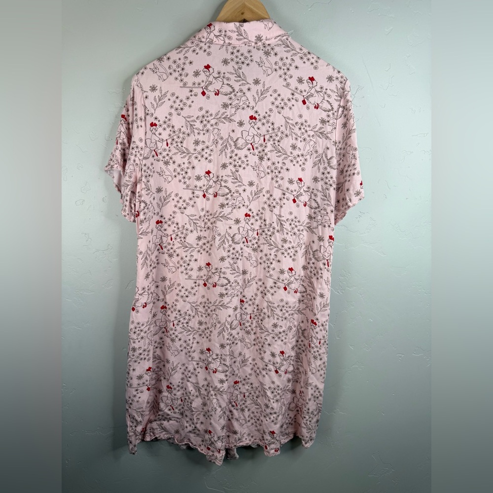 Her Universe Kiki’s Delivery Service Floral Button Front Dress Women’s XL Pink - Picture 3 of 8